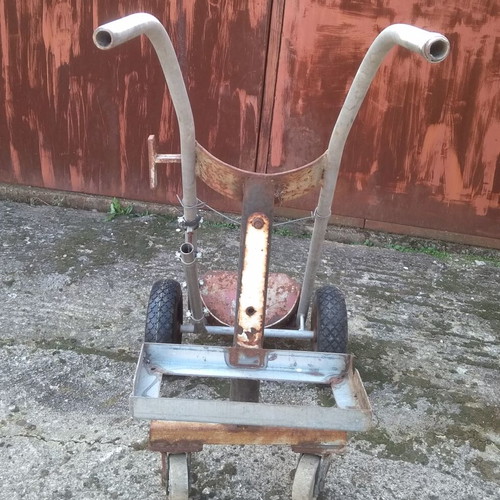 Bottle transport cart used with holder for welding and electrodes