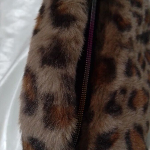 Women's handbag brown leopard faux fur new