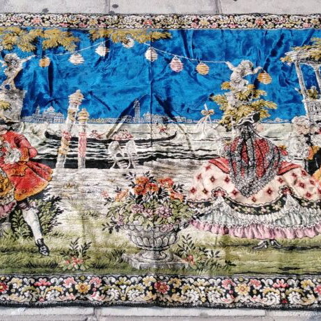 Velvet wall tapestry with theme Nobles in Venice 1080x1.20, like new