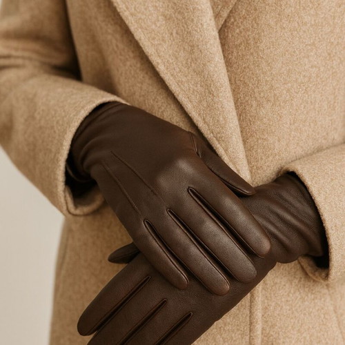 Leather parade gloves new, men's black and women's brown