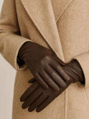 Leather parade gloves new, men's black and women's brown