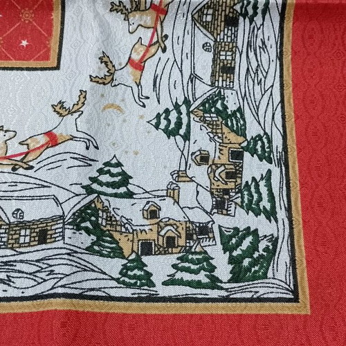 Christmas tablecloth new, 85×85 cm, polyester fabric