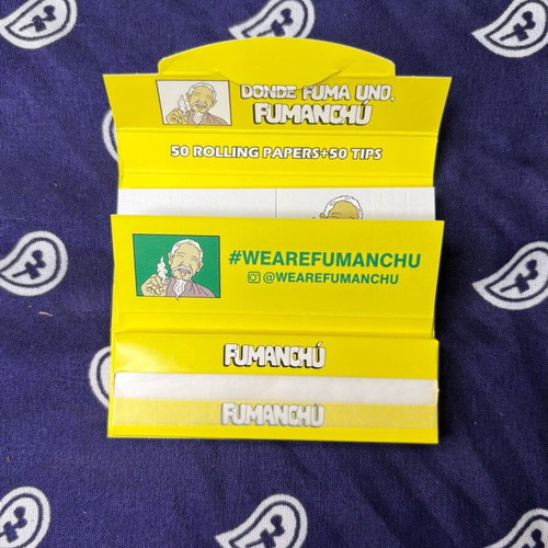 Fumanchu Yellow 1 1/4 Rolling Papers and Tips Pack new