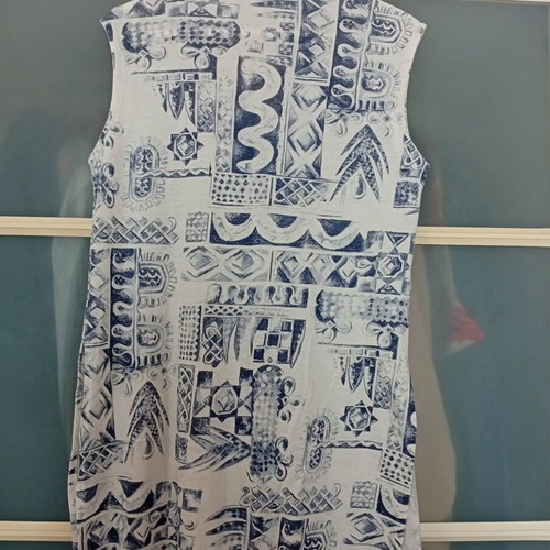 Citron Vast Summer Ethnic Vest M 38 10 Like New, Ecru Blue