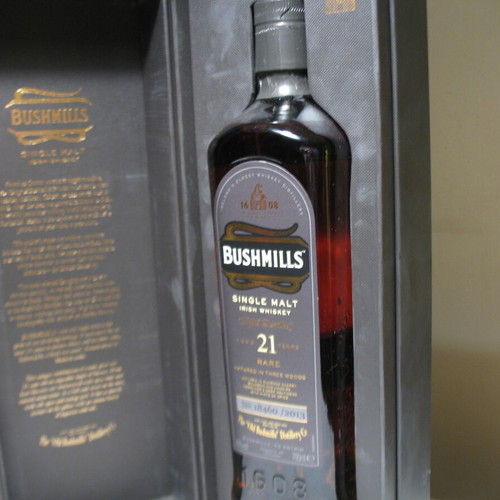 Bushmills Aged 21 Years Single Malt new, triple distilled whiskey