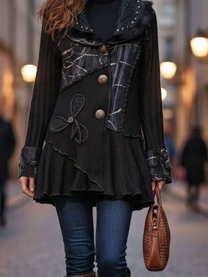 Knitted cardigan like new with wool and mohair, one size, brown