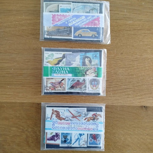 Soviet Union stamps new, three sets in original packaging