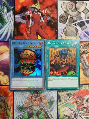 Κάρτες Yu-Gi-Oh! Hungry Burger και Hamburger Recipe σαν καινούργιο