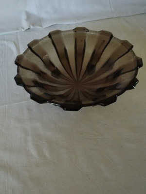 Glass decorative retro fruit bowl like new