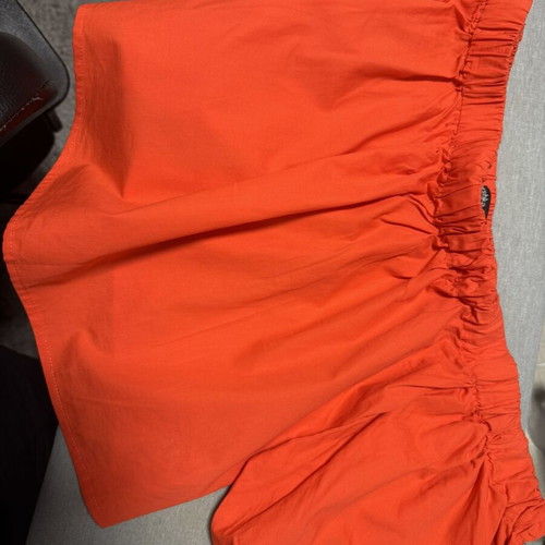 Bershka red off-shoulder crop top, XS