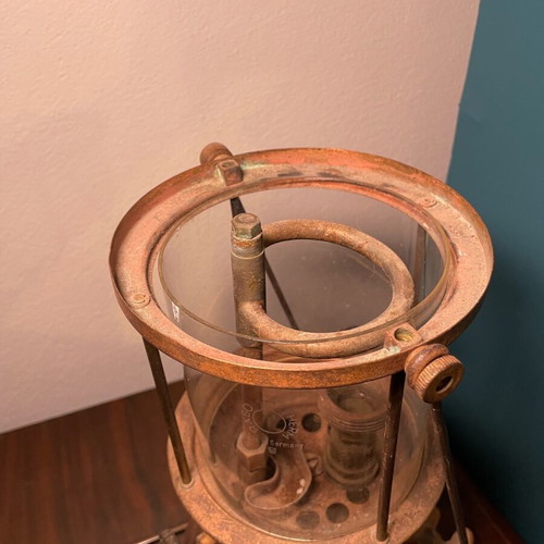 Petromax brass vintage lantern used, old antique made in Germany