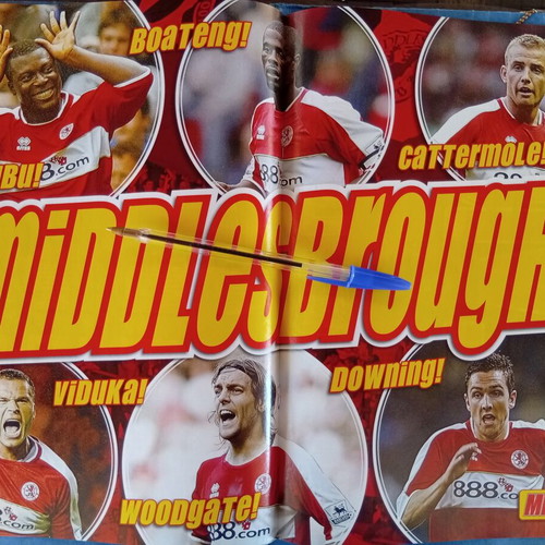 Match Football Magazine Issue 28-4/1/2007 Like New with Middlesbrough Posters