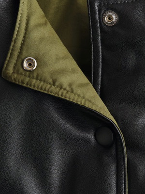 H&M reversible bomber jacket XXL, black and dark green