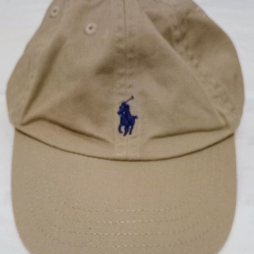 Παιδικό καπέλο τζόκεϊ Polo Ralph Lauren μπεζ/χακί σαν καινούργιο, νούμερο 2-4 ετών