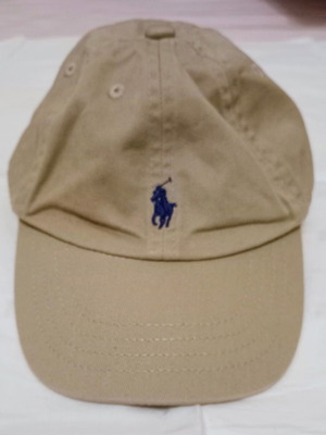 Παιδικό καπέλο τζόκεϊ Polo Ralph Lauren μπεζ/χακί σαν καινούργιο, νούμερο 2-4 ετών