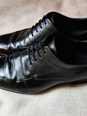 BOSS Hugo Boss men's shoes black size 41.5 like new leather