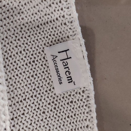 Harem knitted long white sweater dress used, one size