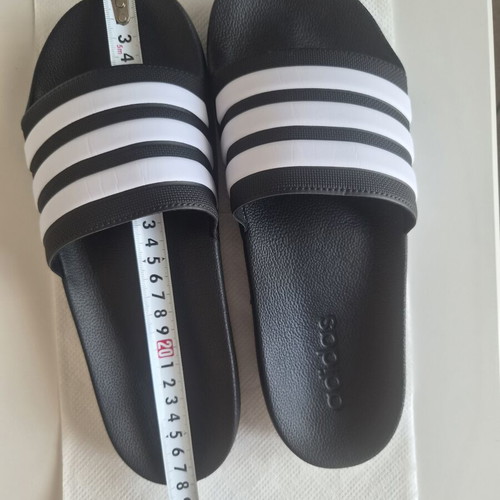 Adidas slippers black and white, size 42
