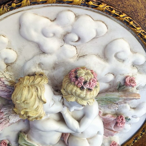 Relief wall art used in ornate frame 56x50cm