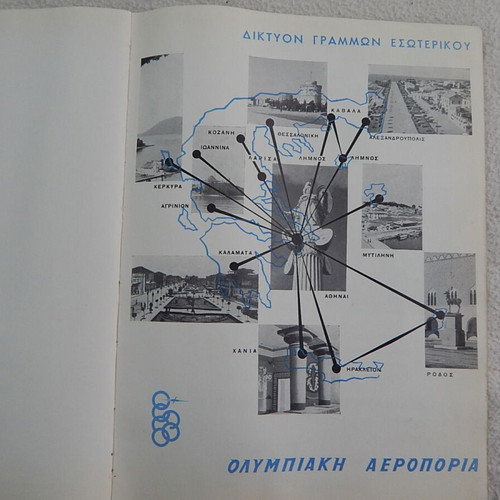Olympic Airways Postal Guide of Athens 1962 used