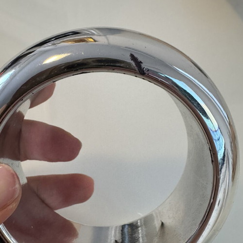 Oversized silver statement bracelet chunky design like new