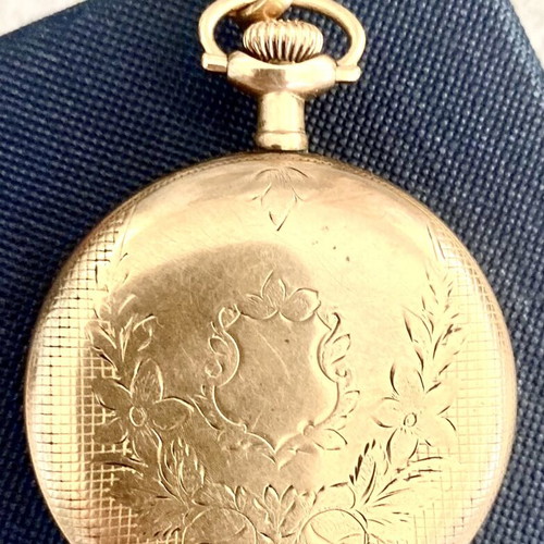 Elgin gold pocket watch, functional