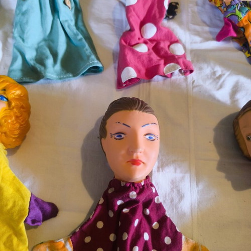 Vintage hand puppets pack of 8, like new