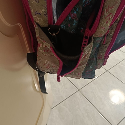 Polo Santoro school backpack with headphone port