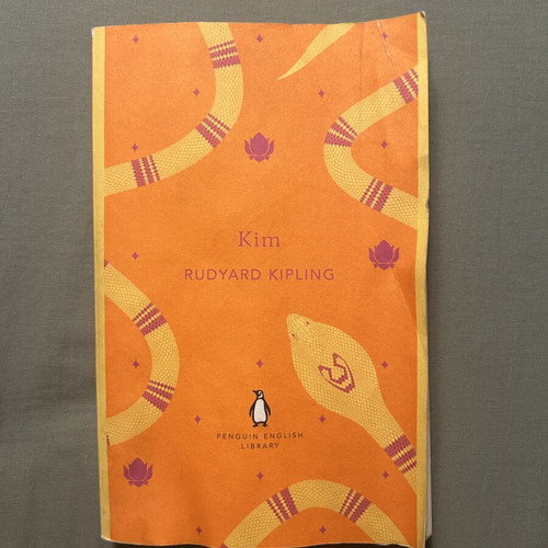 Kim by Rudyard Kipling used book with water-stained pages