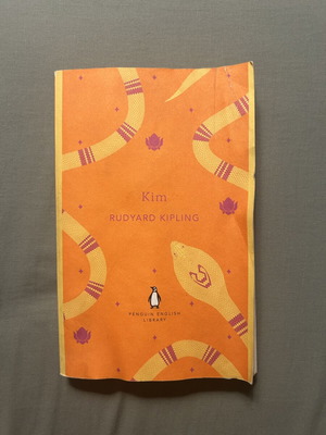 Kim by Rudyard Kipling used book with water-stained pages