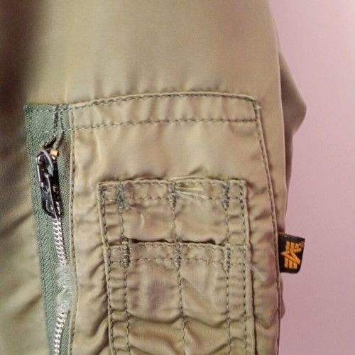 Flight jacket Alpha Industries MA-1 used, khaki, size L