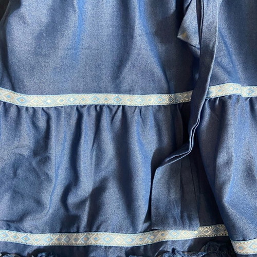 Dress summer denim fabric like new, blue