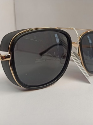 Men's sunglasses new, black, metal and plastic frame