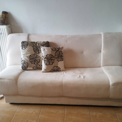 Marmaridis three-seater sofa used without armrests with alcantara fabric