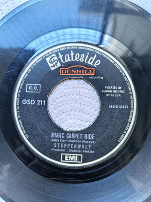 Collectible 45 RPM records Steppenwolf and Demis Roussos used