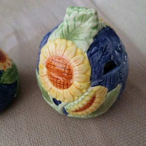 Vintage collectible numbered decorations with flowers rare!