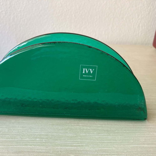 IVV glass napkin holder made in Italy new