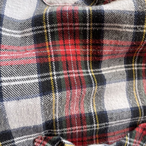 Plaid Men's Shirt-Jacket with Thin Lining Size Large used
