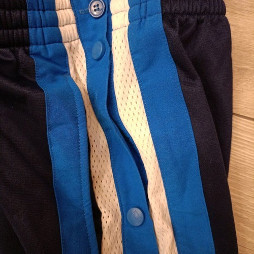 Adidas Snap Pants used, navy and white, retro Y2K