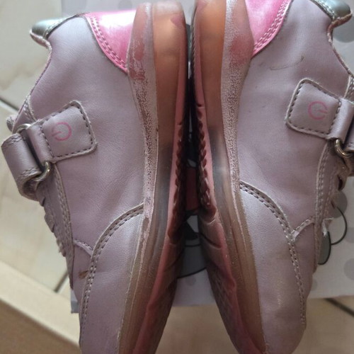 Geox girls' pink athletic shoes used, size 26