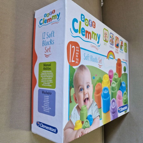 Clementoni Soft Clemmy set of 12 soft blocks like new, 6-36 months
