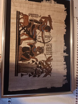 Egyptian papyrus paintings like new, set of 2