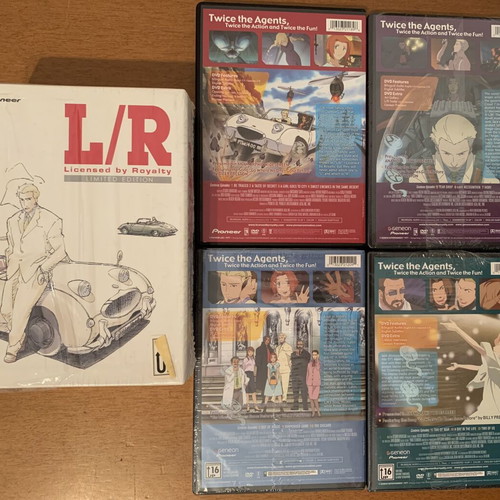 L/R Licensed by Royalty DVD collectors box set new, complete anime manga series