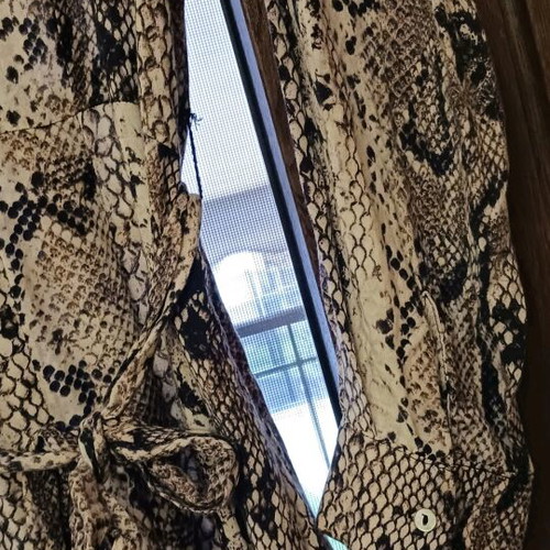 Maxi dress like new with side slit and cuff sleeve, size L