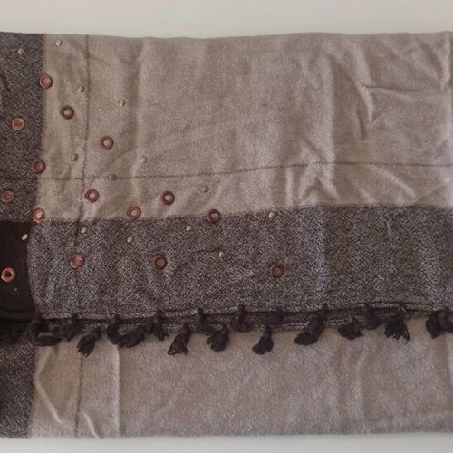 Pashmina women's like new with studs details beige and brown