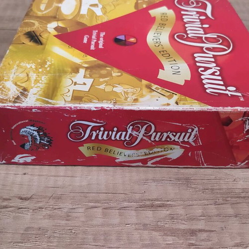 Trivial Pursuit Red Believers Edition board game used