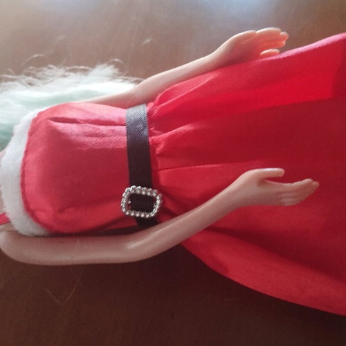 Doll with Santa Claus Costume used