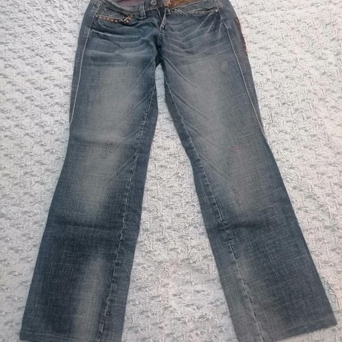 Rossodisera jeans size 42 (S) low waist with leather details