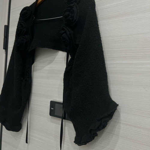 Women's knitted bolero used, black, size M