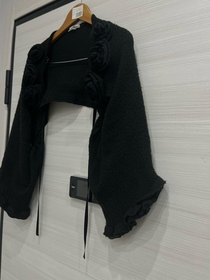 Women's knitted bolero used, black, size M